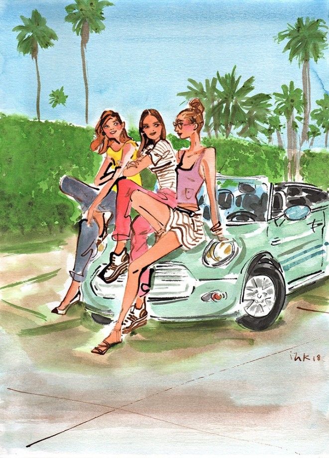 illustration-izak-voiture-girls.jpg - IZAK | Virginie